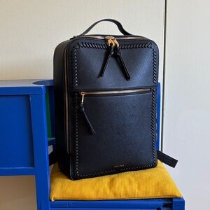 Calpak Black Backpack with Gold Accents